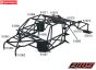 BWS51052 Rear lower bumper support BWS-LOSI, 1 pc.