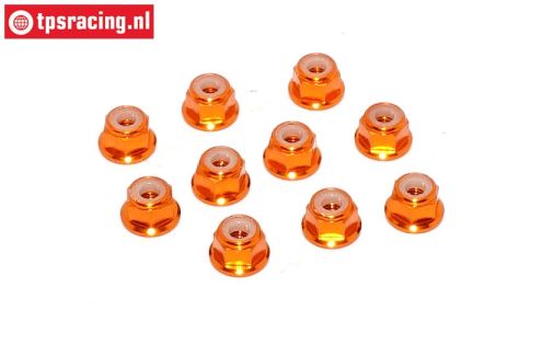 TPS1223/04 Aluminum lock nut M3 Orange, 10 pcs.