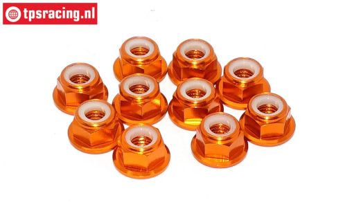TPS1225/0 Aluminum lock nut M5 Orange, 10 pcs.