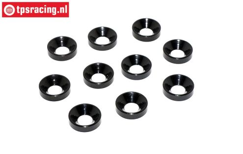 TPS1234/02 Countersunk ring Ø4 mm Black, 10 pcs.