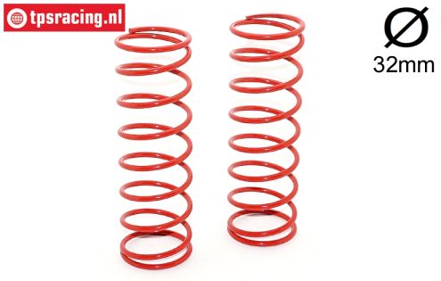 BWS55050/01R Shock spring front Red Ø3,0-L115 mm, 2 pcs.