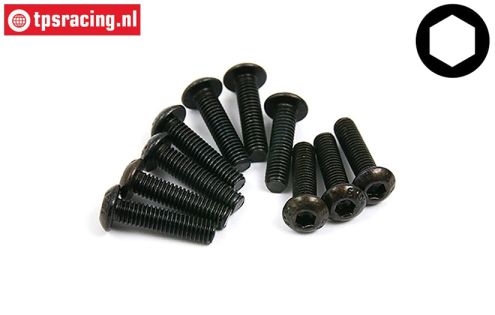 BWS56015 Button Head Screw M3-L12 mm, 10 pcs