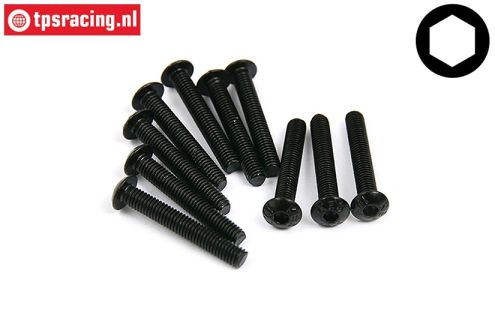BWS56016 Button Head Screw M3-L20 mm, 10 pcs