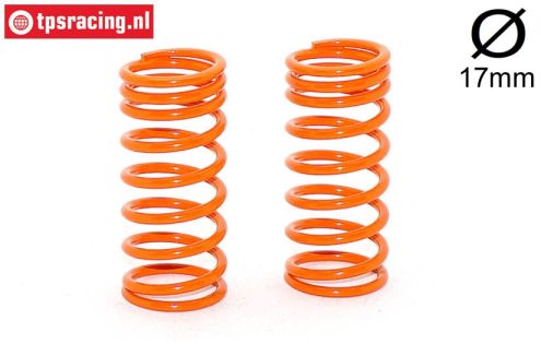 FG10191 Progres. spring Orange Ø17-Ø2,2-L48 mm, 2 pcs.