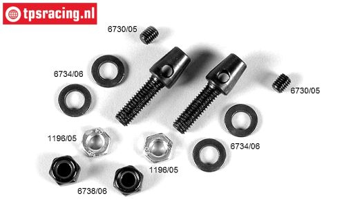 FG1171/03 Stabilizer mount, M4/M6-Ø4,0 mm, Set