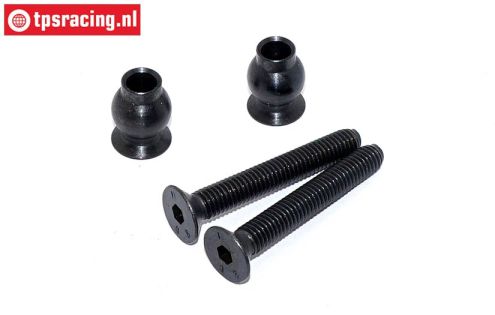 FG6077/05 Steel Ball with screw Ø5-Ø10-H13 mm, Set