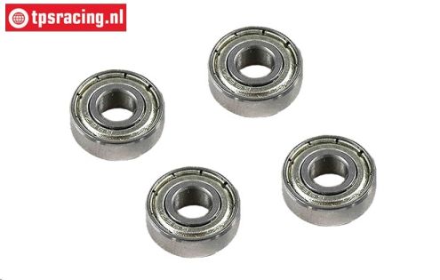 FG66255 Ball Bearing Tension rol Ø6-Ø15-H5 mm, 4 pcs.