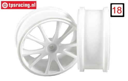 FG67205 1/6 Rim 10-Spoke White Ø130-B65 mm, 2 pcs.