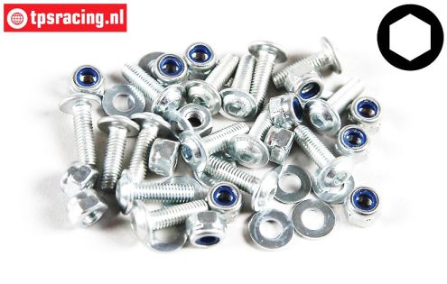 FG7058 Button screw with flange M3-L10 mm, 15 St.
