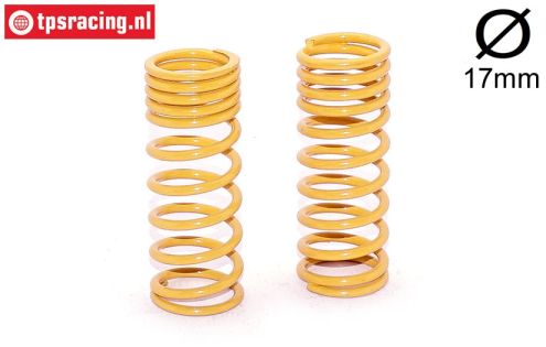 FG7191 spring progressive Yellow Ø17-Ø2,1-L58 mm, 2 pcs.