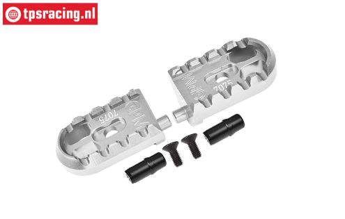 MX014-S PROMOTO Alu footrests Silver, set