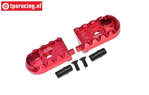 MX014-R PROMOTO Alu footrests Red, set
