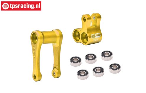MX030-GD PROMOTO Alu-Shock mount rear Gold, Set