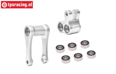 MX030-S PROMOTO Alu-Shock mount rear Silver, Set