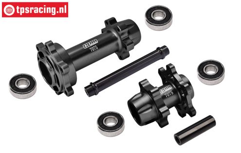 MX0067-BK PROMOTO Alu-wheel axles Black, set
