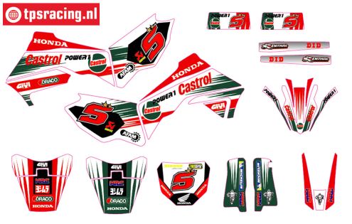 CS0980/66 PROMOTO decals Honda Castrol Power, set