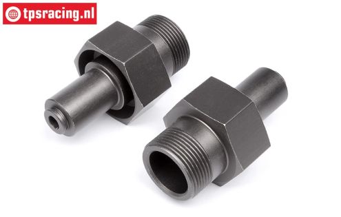 HPI102156 Wheel axle front, Gun-Metal, 2 pcs.