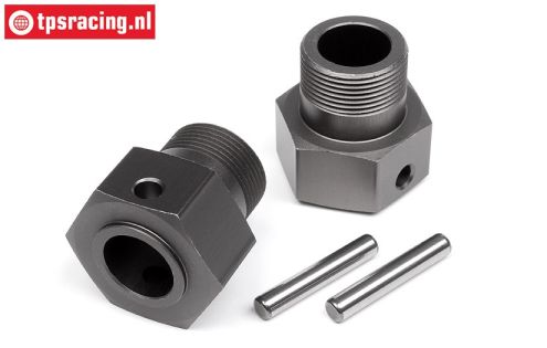 HPI102157 Wheel carrier rear Gun metal, 2 pcs.