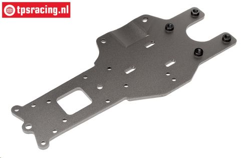HPI102169 Rear Lower Chassis plate, Gun Metal, 1 pc.