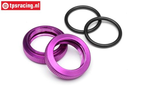 HPI86446 Schock adjuster nut Purple Ø20 mm, 2 pcs