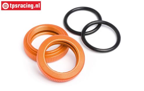 HPI87492 Schock adjuster nut Orange Ø20 mm, 2 pcs