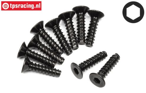 HPI94305 Countersunk Self tapping screw Ø3-L12 mm, 10 pcs.