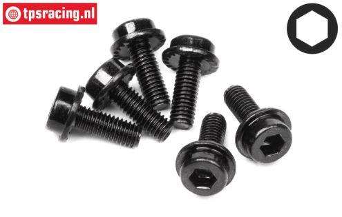 HPI94453 Flanged cap head screw, M3-L8 mm