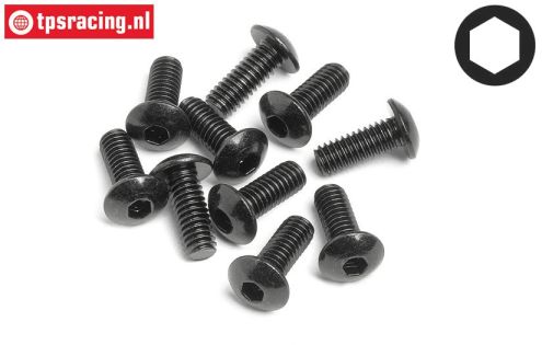 HPI94554 Button Head Screw M4-L10 mm, 10 pcs