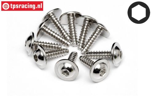 HPIZ489 Self tapping-flanged screw Ø2,6-L10 mm, 10 pcs.