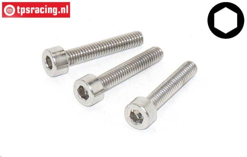 TPS0018/02 Stainless steel Servo lever screw M2,6-L12 mm, 3 pcs.