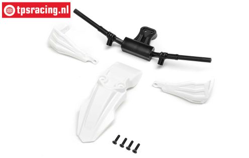 LOS-2304 Promoto Fender, Handguards & Bars white, set