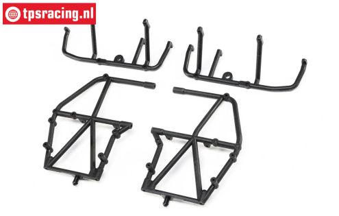 LOS241040 Top and Upper Cage Bars Black LMT Truck, Set