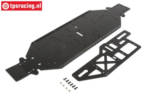 LOS251050 LOSI Chassis & Brace plate 4mm Black DBXL-E, set
