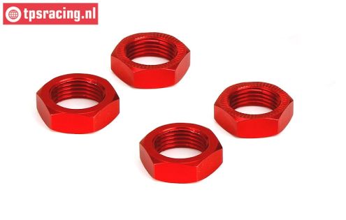 LOS252013 LOSI Alu-Wheel nut Red 24 mm, 4 pcs.