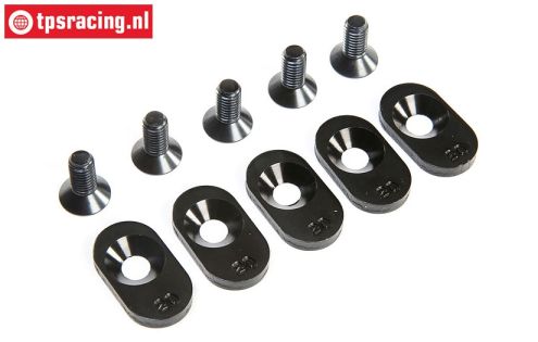 LOS252103 Engine mount plate 20T LOSI 5T 2.0, 4 pcs.