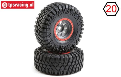 LOS45029 Maxxis Creepy Crawler tyres mounted, 2 pcs.