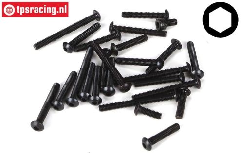 LOSB6085 Button Head Sorti M4, 27 pcs.