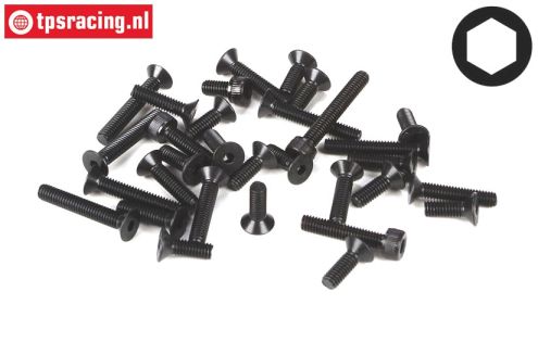 LOSB6465 Hex screw-sorti M4, 32 pcs.