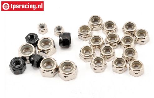 LOSB6590 Lock nut M3-M4-M5-M6, 24 pcs.