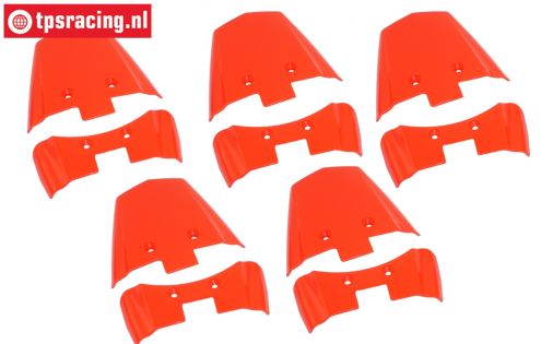 LOS-3270 PROMOTO Rear Fender Red, Set