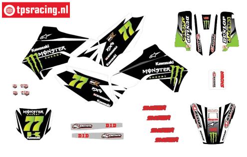 CS0980/50 PROMOTO decals Kawasaki Noir, set