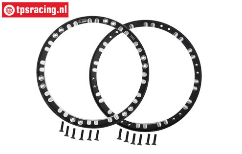 MX0505F-BK PROMOTO front Alu-Wheel ring Black, 2 pcs.