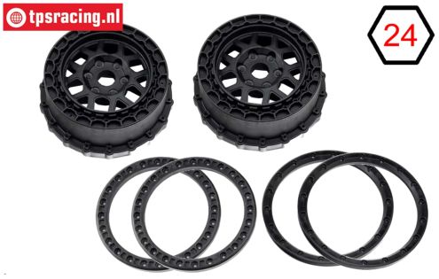 PRO287803 LOSI 5IVE-T 3.0 rims black, 2 pcs.