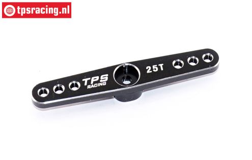 TPS0820/06 Aluminium Servo arm 25T- L62 mm Black, 1 pc.