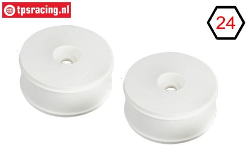 TLR45001 TLR Disk rims White, 2 pcs