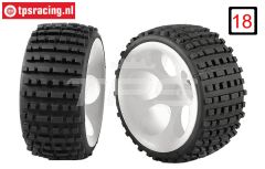 FG60210/05 Buggy M tires glued Ø180-B80 mm, 2 pcs.