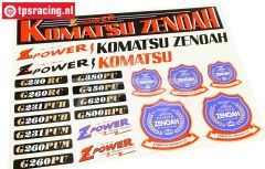 TPSKZ54 Komatsu Zenoah Decals, 1 pc.