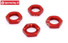 TPSB3227/08 Alu-Wheel nut Red 25 mm, 4 pcs.