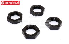 TPSB3227/02 Alu-Wheel nut Black 25 mm, 4 pcs.