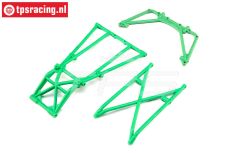 LOS241043 Rear Cage and Hoop Bars green LMT Truck, Set